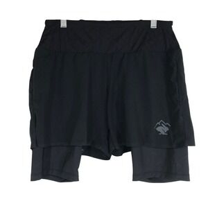 Rabbit Running Shorts Mens Black 2 in 1 Compression Liner Athletic Gym Workout